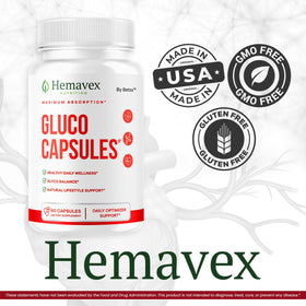 BetaX Hemavex Capsules sur une table