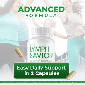 BetaX Lymph Savior, flacon ouvert avec capsules à l'intérieur