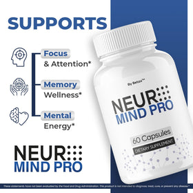 BetaX NeuroMind Pro gélules sur une surface blanche