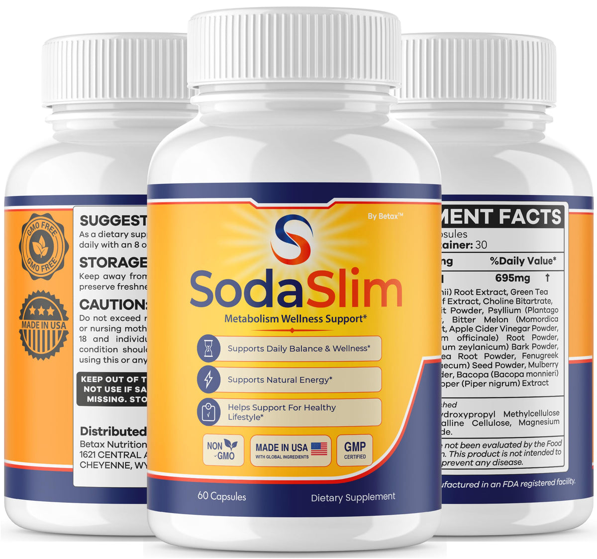 BetaX SodaSlim Capsules 300 with measuring scoop