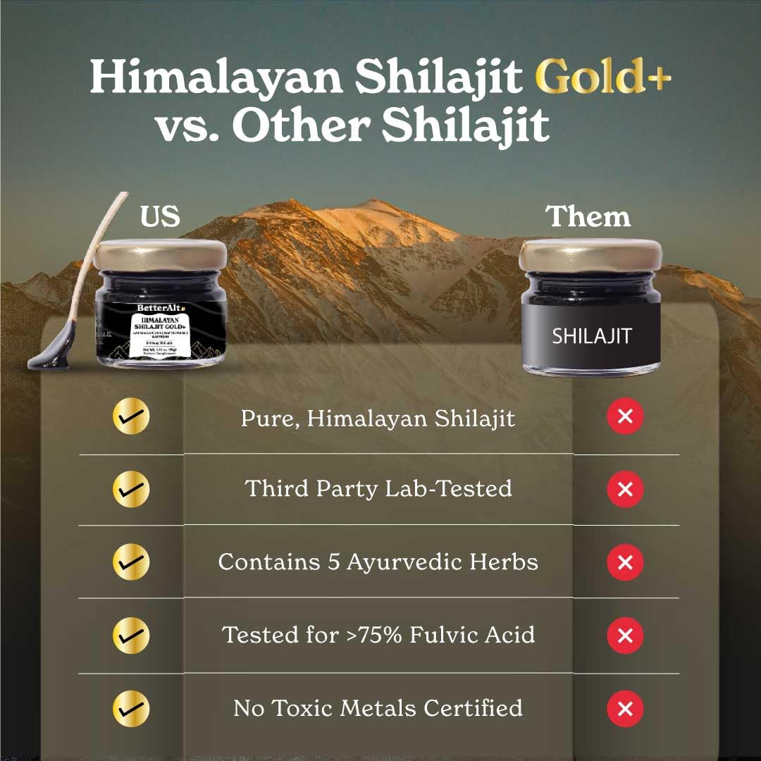 Better Alt Shilajit Gold+ 30g avec cuillère doseuse