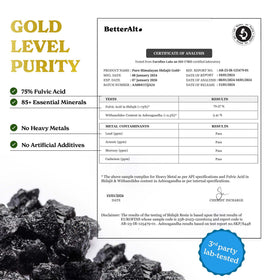 Better Alt Shilajit Gold+ 30g en utilisation quotidienne