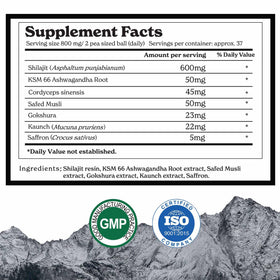 Better Alt Shilajit Gold+ 30g et ses ingrédients clés