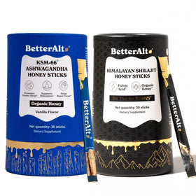 Better Alt Sticks de Miel Ashwagandha et Shilajit paquet de 60 unités