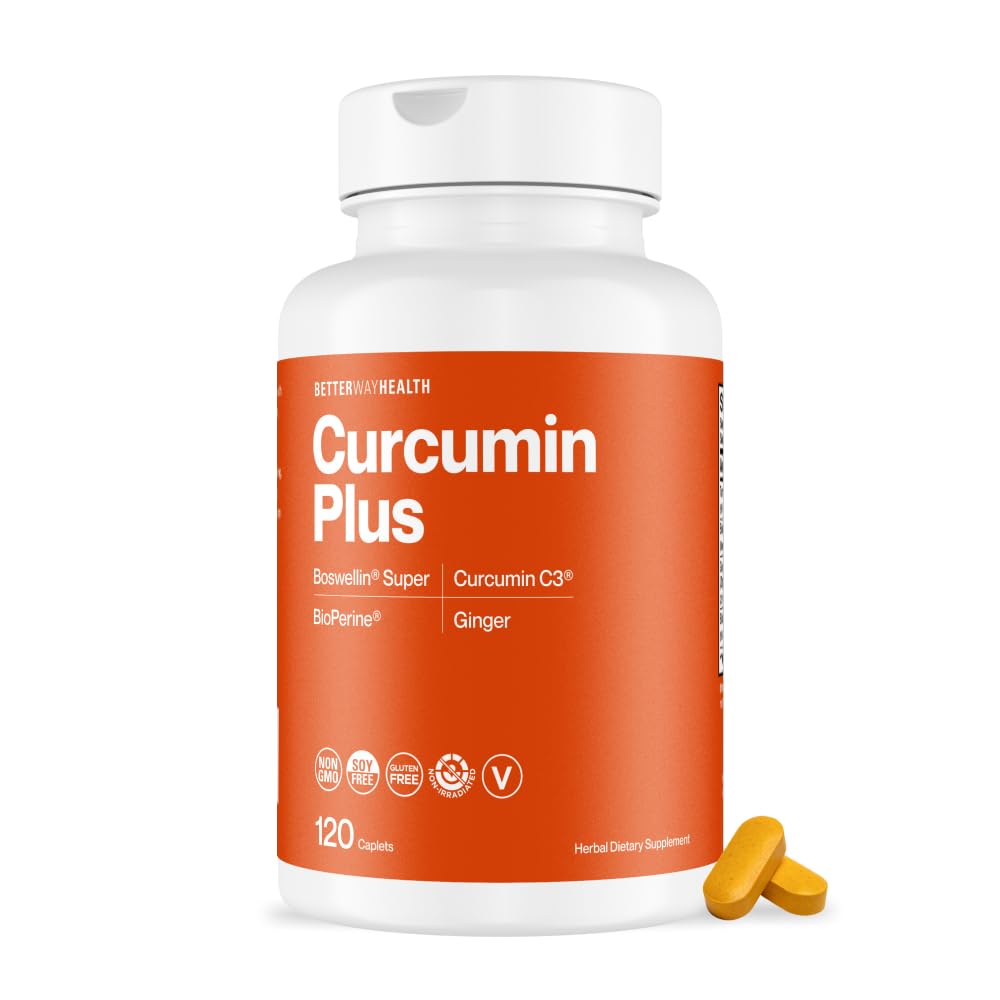Better Way Health Curcumin Plus 120 caplets vue de face