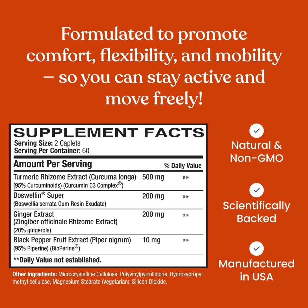Better Way Health Curcumin Plus caplets en main pour montrer la taille