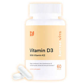Bettervits D3 K2 5000 IU capsules en vue de face