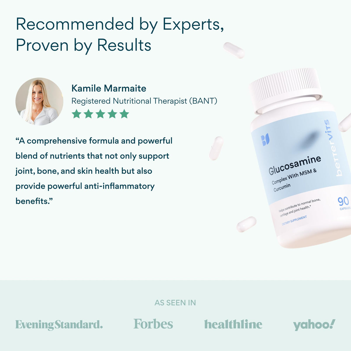 Bettervits Glucosamine Chondroitin MSM en utilisation quotidienne