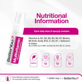 BetterYou MultiVit spray oral sans additifs artificiels