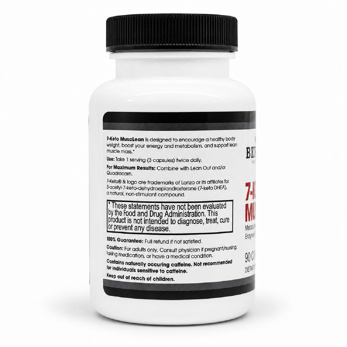 Beverly International 7-Keto Musclean 90 capsules vue arrière
