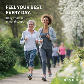 Beverly International FitTabs, comprimés sur une surface blanche