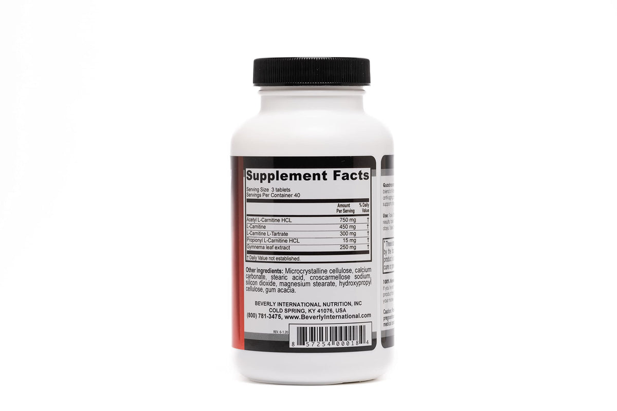 Beverly International Quadracarn, étiquette et informations nutritionnelles
