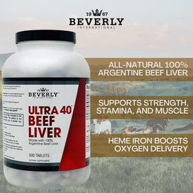 Beverly International Ultra 40 comprimés dans un verre d'eau