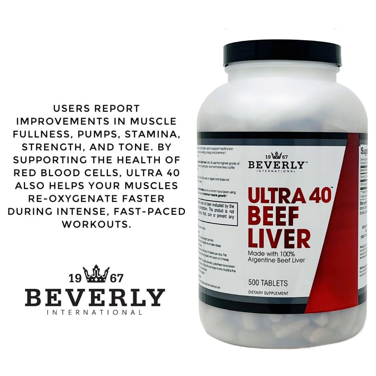 Beverly International Ultra 40 Foie de Bœuf Déshydraté avec un fond nature