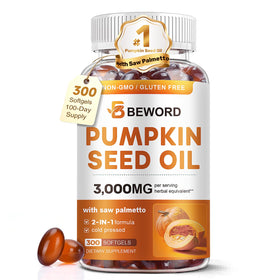 BEWORD huile de graines de citrouille 3000mg bouteille avant