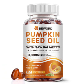 BEWORD Huile de Graines de Citrouille 3000mg flacon avant
