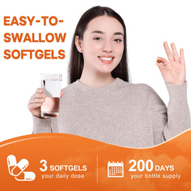 BEWORD Huile de pépins de courge et Saw Palmetto 3000mg avec arrière-plan naturel