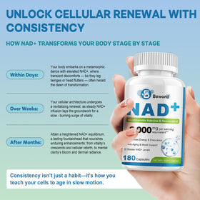 BEWORD Liposomal NAD 2000 mg flacon sur une table