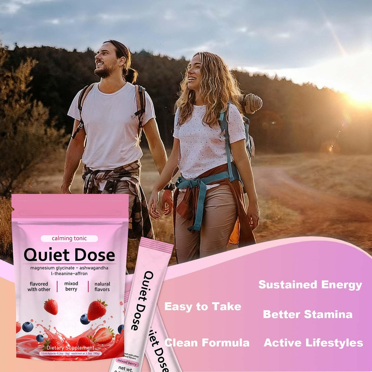 Bexelora Quiet Dose Poudre de Magnésium ingrédients naturels