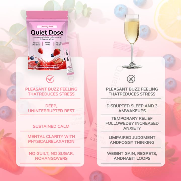 Bexelora Quiet Dose Poudre de Magnésium sachets dans un verre