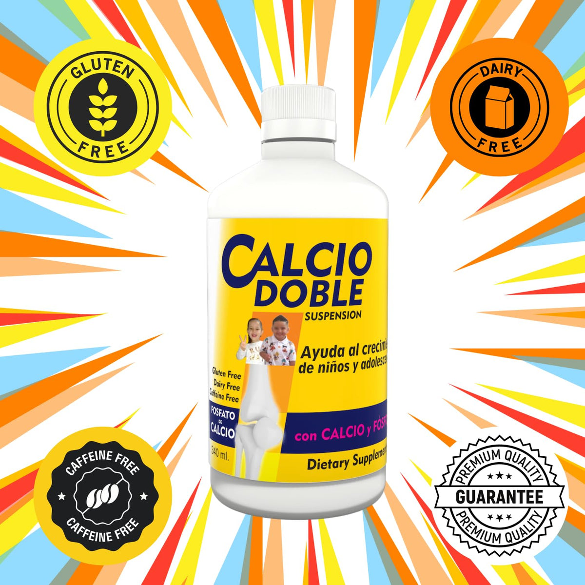 Beyodexa B Calcio Doble sur une table avec des fruits