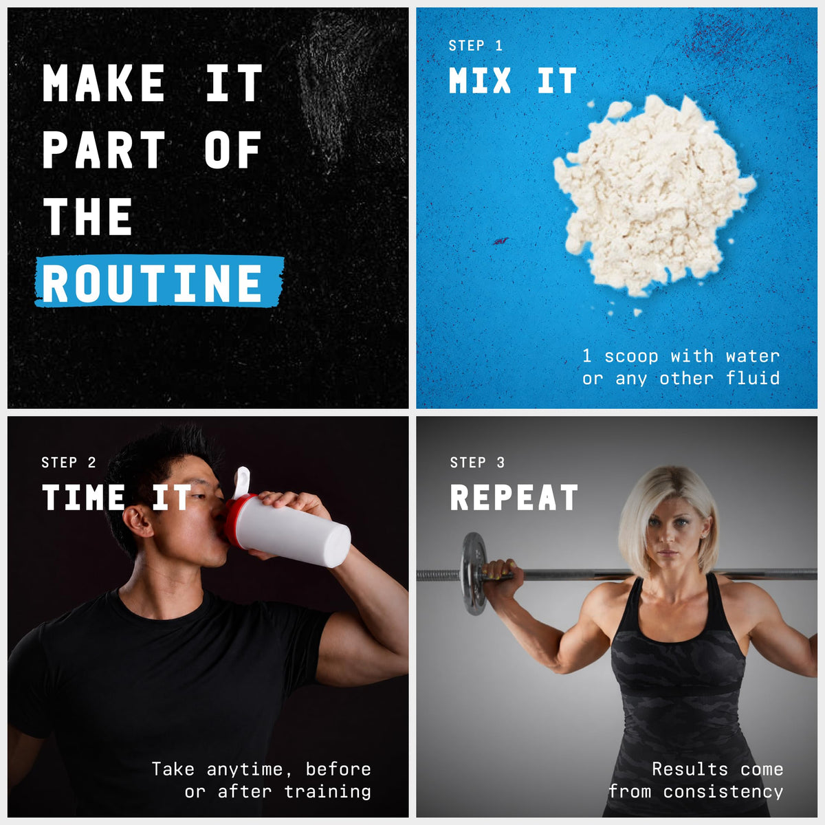BEYOND RAW Creatine HCl 120 portions avec une cuillère dosette
