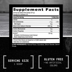 BEYOND RAW Créatine Monohydrate 363g Framboise Bleue emballage