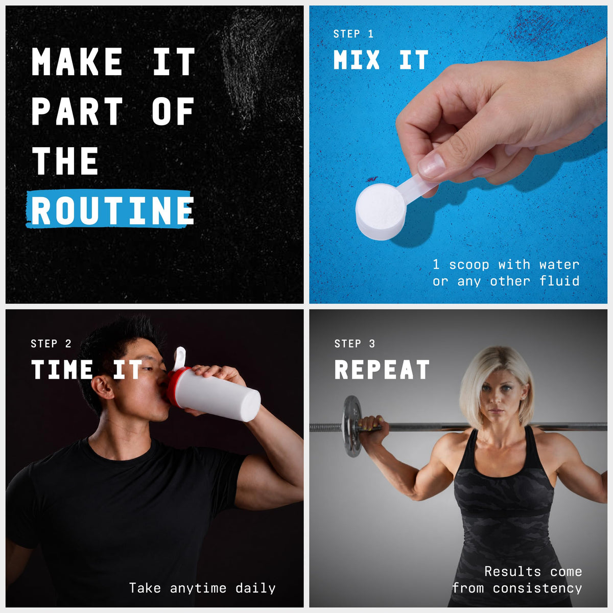 BEYOND RAW Poudre L-Leucine 281g sur un plan de travail