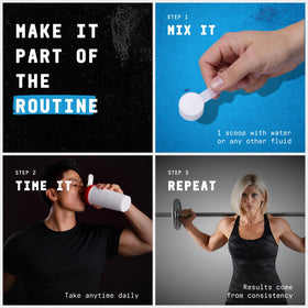BEYOND RAW Poudre L-Leucine 281g sur un plan de travail