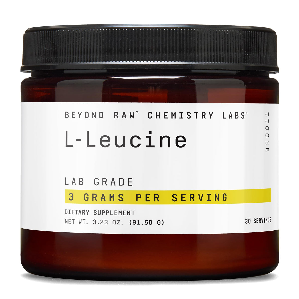 BEYOND RAW Poudre L-Leucine 281g vue avant avec emballage
