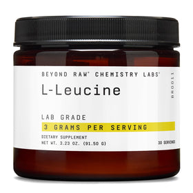 BEYOND RAW Poudre L-Leucine 281g vue avant avec emballage
