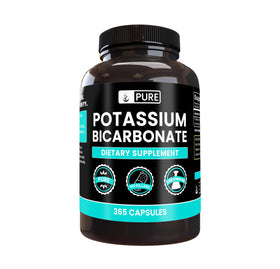 Bicarbonate de Potassium 365 Capsules PURE ORIGINAL INGREDIENTS vue de face