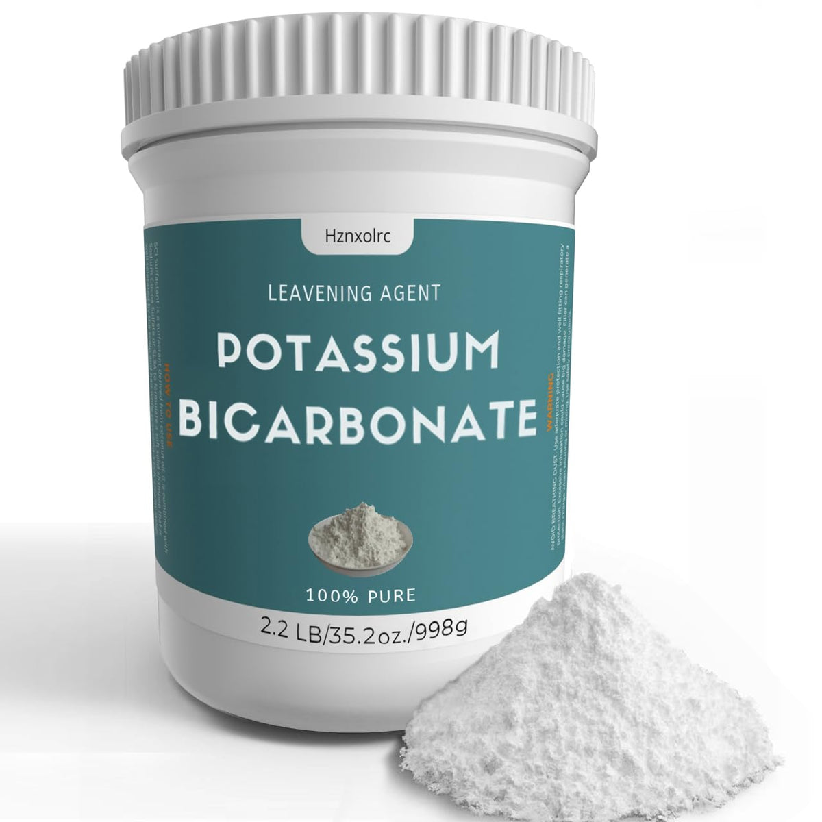 Bicarbonate de Potassium Alimentaire Hznxolrc 1102g vue avant