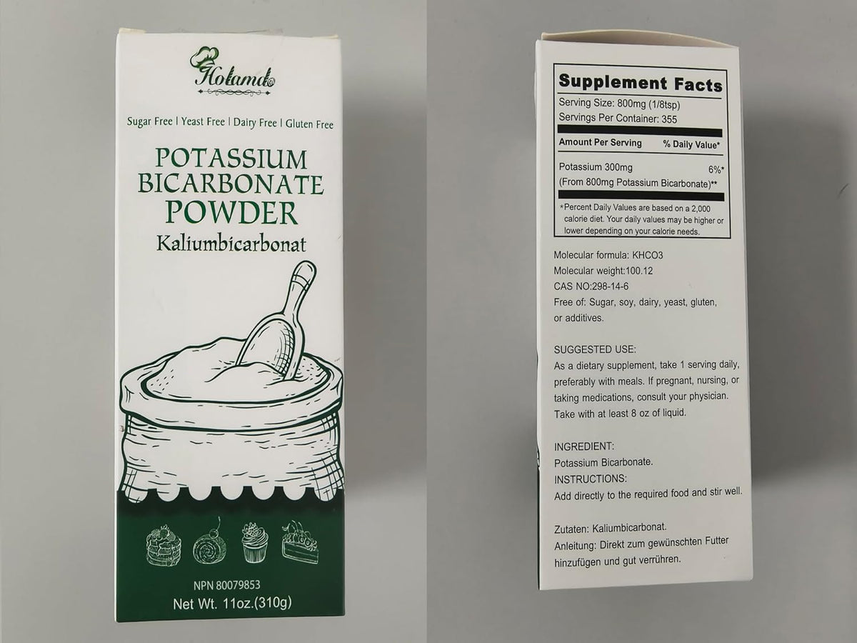 Bicarbonate de Potassium Holamdo dans un mixeur