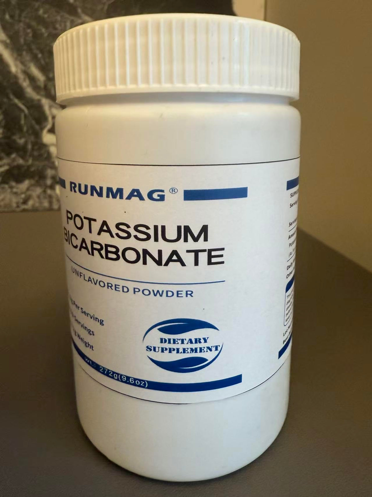 Bicarbonate de potassium RUNMAG avec une cuillère