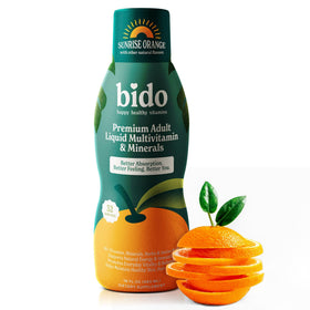 Bido Multivitamines Liquides Adultes 60+ Nutriments Orange, vue avant