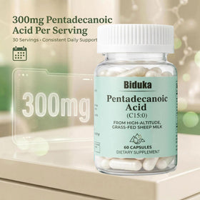 Biduka Acide Pentadécanoïque étiquette avec ingrédients