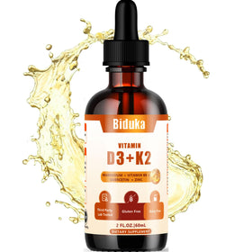 Biduka Gouttes Liquides Vitamine D3 K2 modèle avant avec bouchon