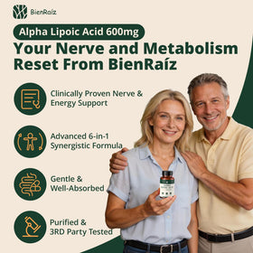 BienRaíz Acide Alpha Lipoïque 600mg dosage sur étiquette