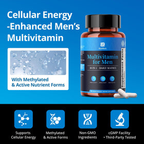 BienRaíz Multivitamines pour Hommes CoQ10 & PQQ 90 Capsules arrière