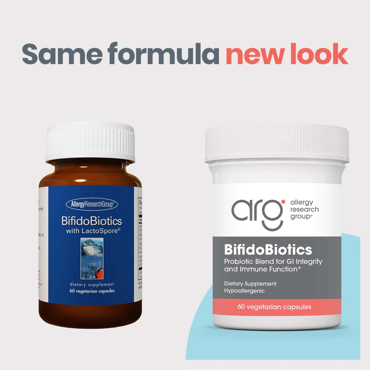 BifidoBiotics Allergy Research Group capsules sur une table