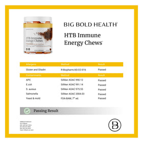 BIG BOLD HEALTH HTB Chews Chocolat, pot ouvert avec chews visibles