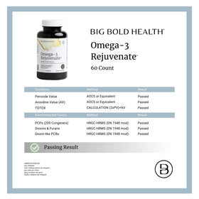 BIG BOLD HEALTH Omega-3 gélules sur une table en bois