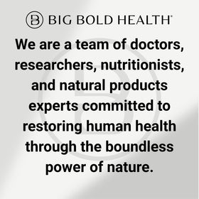 BIG BOLD HEALTH Omega Maintain 120 Softgels à côté d'un verre d'eau