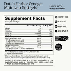 BIG BOLD HEALTH Omega Maintain 120 Softgels avec citron