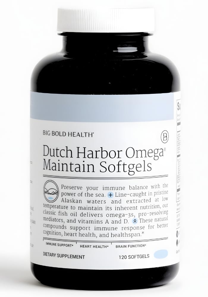 BIG BOLD HEALTH Omega Maintain 120 Softgels vue de face