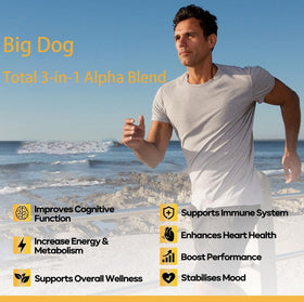 Big Dog 3-en-1 Total Alpha Blend de Bruiseweed sur une table