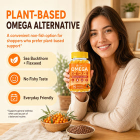 BIGBIO Gummies Omega 3-6-7-9 1200mg gummies en gros plan