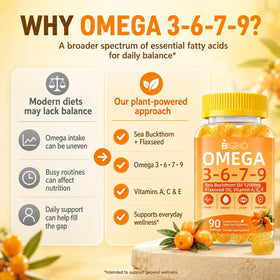 BIGBIO Gummies Omega 3-6-7-9 1200mg ingrédients