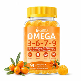 BIGBIO Gummies Omega 3-6-7-9 1200mg pot avant